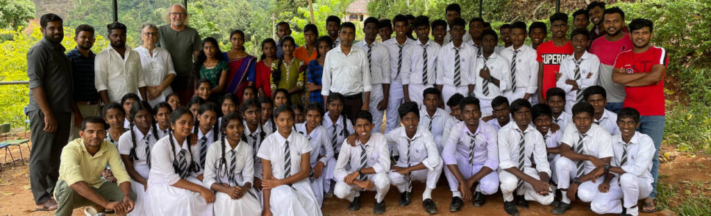 with students